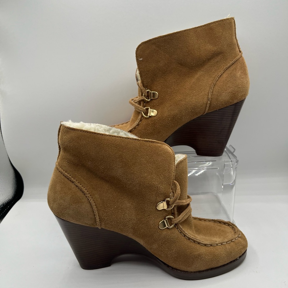 Michael Kors Tan Suede Ankle Booties